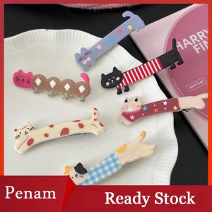 [PAM] Cartoon Hair Clip Cute Cat Shape Side Bangs Clip Makeup Tools For Female Ladies Hairpin Girls Headwear Accessories Gifts