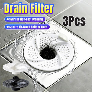 Onisa 3Pcs Hair Catcher Anti-clog Bathroom Drain Filter Bathroom Swirl Floor Drain