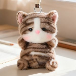 PWD0442 Soft Plush Cat Plush Keychain Fluffy 15cm Cat Stuffed Keychain Cute Kitten Super Soft Kitten Pendant Bag Pendant