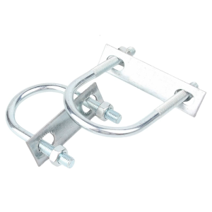 Practical High Strength U Shaped Bolt Set 2Pcs Carbon Steel Fastening Systems with DN40 Pipe Trailers Leaf Spring