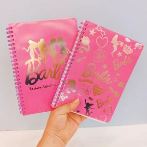 Christmas Gift Halloween 2Pcs Miniso Kawaii A5 Journal Barbie Cartoon Cute Student Coil Notebook Fashion Study Stationery New Style School Starts Gift