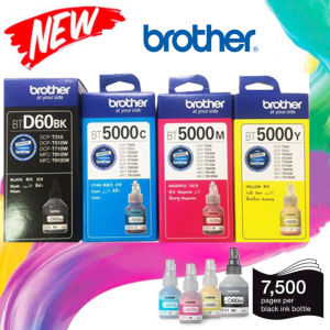 หมึกแท้ Brother รุ่น BT-D60 BK / BT-6000 BK / BT- หมึกแท้ 100% BT-D60หมึกเติมแท้ ชุด 4 สี BrotherBT-D60(BK)BT-5000C/M/Y สำหรับ DCP-T220 / DCP-T420W / DCP-T520W / DCP-T720DW / DCP-T820DW / MFC-T920DW DCP-T310 / DCP-T510W / DCP-T710W / MFC-T810W / MFC-T910