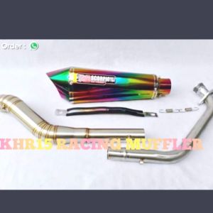 Knalpot Racing Scorpion pelangi untuk Vixion Cb CBR R15 GSX XRIBE Byson satria Sonic MX Verza dll