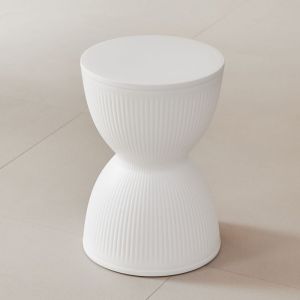 ✳️TSG65✳️ Hourglass Shaped Stool Plastic Modern Style Household Round Stool Waterproof Design Multipurpose for Bathroom and Fitting Room Dressing Stool Dining Stool Coffee Table Sofa Side Table Bedside Table Shoe Stool Entrance Stool Plants Stand