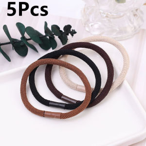 【Free Shipping】10Pcs Dây Buộc Tóc Cà Phê Sữa Phong Cách Hàn Quốc Dây Buộc Tóc Bền Co Giãn Cao Đơn Giản Cho Nữ Phụ Kiện Tóc Thời Trang Nữ