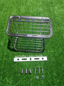 Rổ trước inox đa năng gắn được cho tất cả các dòng xe máy