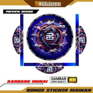 [COD] Jual sticker kandang universal sangkar murai Harga Terbaik & Termurah terupdate nagaJoker sayap srigala naga singa kartun 3d