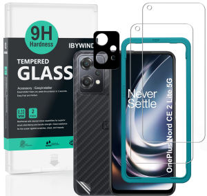 Ibywind Oneplus Nord CE 2 Lite 5G [2PCS Pack] Tempered Glass Screen Protector With Easy Install Kit
