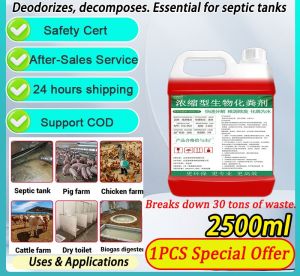 Septic Tank Wastewater Cleaner for Home 2500ml Septic tank odor remover Septic tank treatment xx mall