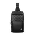 WIWU Fingerprint Unlock Anti-Theft Crossbody Bag Men for Travel PVC Leather Purse Waterproof Large Sling Bag for Men Multi-pocket Black. 