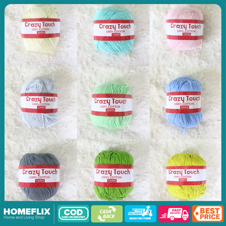 Crochet Yarn Homeflix, Soft Baby Milk Cotton Yarn 60grams Solid Color  Crochet Thread Cotton Thread Yarn Lazada PH