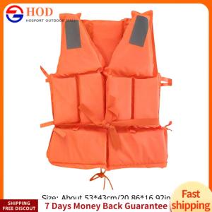 【Outdoor】5 PCS Adult Life Jacket W/Whistle Boats Fishing Vest Swimming Drifting Vest for Boating Swimming Watersports
