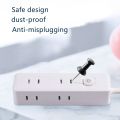 Two Hole Flat Socket 2 Plugs 6 Digits Rubiks Cube Socket Multi-function Household Power Converter. 