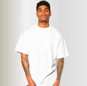 Mens Plain Cotton T-Shirt - Short Sleeve Casual Round Neck Tee - Menswear Tops
