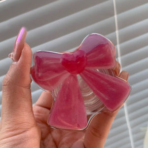 Barbie Pink Love Popsocket Braket Ponsel  / Phone Stand / Griptok Korea Motif Kartun Lucu Braket Kantung Udara Transparan Ponsel