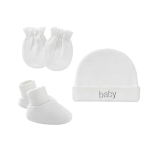 3Pcs/Set Baby Boys Girls Infant Newborn Accessory  Cotton Glove+Cap+Foot Cover Safety Hats Mittens