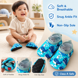 AILEBE Baby Socks Anti-Slip Cartoon Socks Class A Skin-Friendly Breathable All-Season Silicone Non-Slip Sole Safe For Walking Elastic Snug Ankle Stays Put Cute Animal Prints Baby Boys Girls 0-6 Years Perfect For Home Kindergarten Pambahay OOTD