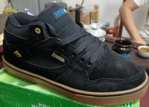 LJClassic Emerica HSU Mid-Top Anti-Slip Wear-Resistant Shock Absorption Breathable Sweat Absorbing DC Student Suede BMX Skate Shoes