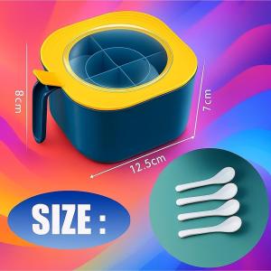 Tempat Bumbu Dapur 4 in 1 Kotak Bumbu Masak 4 Sekat Wadah Penyimpanan Garam Gula Vetsin Free Sendok Aesthetic Seasoning Box