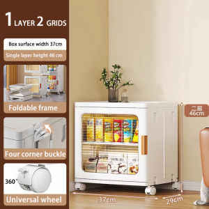 Foldable Cabinet Bathroom storage rack Transparent storage cabinet floor storage cabinet