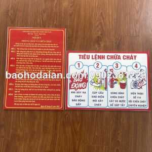 Bộ nội quy tiêu lệnh PCCC fomex dán decal - 2022