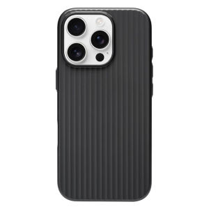 3D Stripe Metal Paint Magnetic Case For iPhone 17 16 15 14 Pro Max For Magsafe Matte Corrugated Luggage Pattern Armor PC Cover