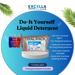 Excella Clean DIY Liquid Detergent Trial Pack - Eco-Friendly 7-8 Liters Yield