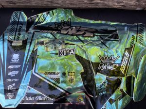 Decal stiker WR 155 crome fullbody rancing hitam tosca  D-C8-073