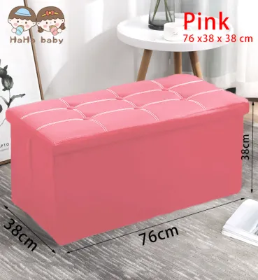 HAHABABY BUY 1 TAKE 1 Ottoman Storage Stool Multifunctional Foldable Leather Sofa Storage Chair Saving Storage