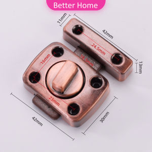 Better 42mm ขนาดเล็ก กลอนสับประตู กลอนล็อคแบบบิด ล็อคสลักแบบหมุน สำหรับประตู หน้าต่าง วัสดุโลหะผสม door locks