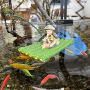 [COD] yixiayun Floating Aquarium DecorMiniature Garden DecorFloating Raft DesignFish Tank Landscape DecorationFish Tank Accessories