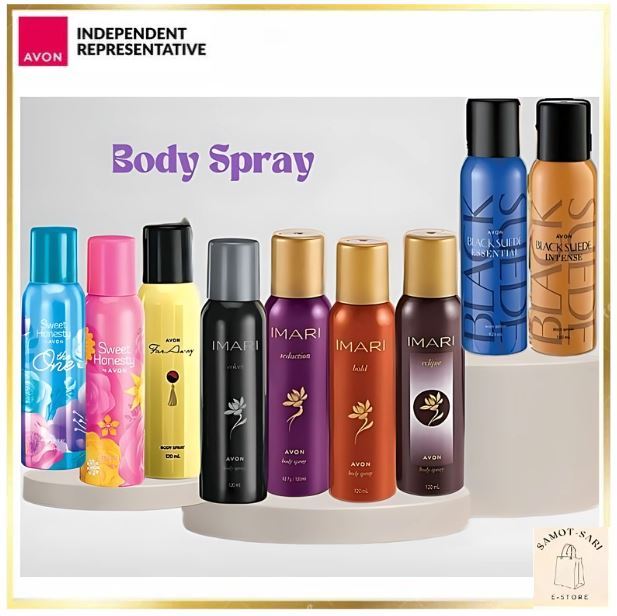 Avon His Hers Body Spray Black Suede Touch Black Suede