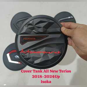 TUTUP TANKI COVER TANGKI  VARIASI TANK COVER  TOYOTA ALL NEW RUSH & DAIHATSU ALL NEW TERIOS 2018-2026 UP  GR SPORT CARBON & HITAM DOFF
