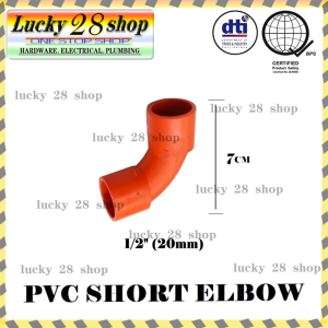 ELECTRICAL PVC PIPE CONDUIT SHORT ELBOW ( ORANGE )