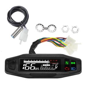 Đồ Hồ số của xe môtô đồng hồ báo mức nhiên liệu tachometer phổ kỹ thuật số mét Bộ dụng cụ với đèn báo rẽ