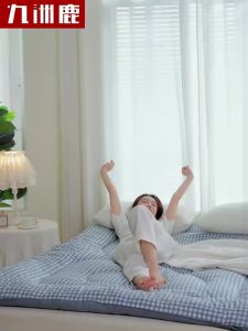 Four Seasons Universal in Stock Jiuzhoulu   Mattress Cushion Four Seasons Breathable Antibacterial Feather Velvet Autumn and Winter Mattress Soft Cushion Foldable Non-Slip Double 1.5 Rice Bed