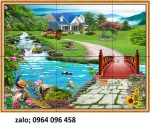 Tranh đồng quê 3d - tranh gạch 3d đồng quê - 4533XC