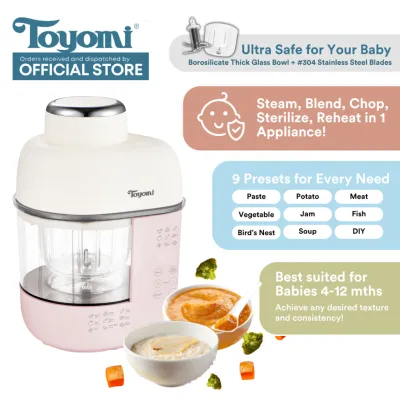 [NEWLY UPGRADED] TOYOMI NourishMix 5 In 1 Baby Food Maker BBF 7003 Steam Blend Sterilise Reheat Chop