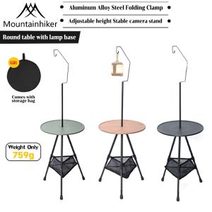 MOUNTAINHIKER outdoor camping small round table camp camping picnic table 2-speed adjustable small round table