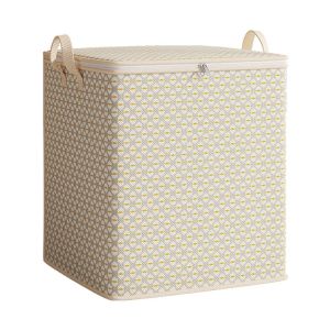 GTRBFDS with Handle Clothes Storage Bins Foldable Clothes Organizer Quilt Storage Bag Dust-Proof Moving Storage Quilt Bag for Home