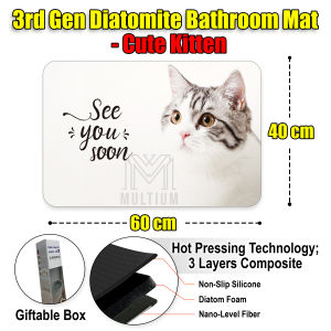 Premium 3 Layers Diatomite Bathroom Mat |Absorbent Fast Dry | Bathroom Mat |Diatomite | floor mat diatomite soft |bathroom mat anti slip |diatomite bathroom| bathroom mat diatomite | diatomite mat for bathroom | Washroom Toilet Shower Floor Mat |
