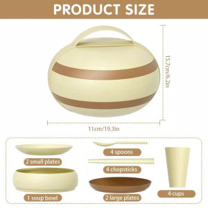 17in1 Outdoor Portable Tableware Set Folding Travel Tableware Box Environmentally Friendly Outing Carry Tableware