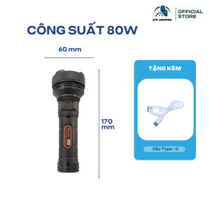 Đèn Pin Siêu Sáng ATH LIGHTING Loại Đèn Pin Cầm Tay Sạc USB LED COB 4 Chế Độ Sáng Chống Thấm Nước Có COB Led Hông