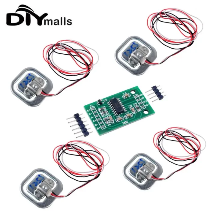 4pcs Load Cell 50kg Weight Sensor Strain Half-bridge Strain Gauge Body ...