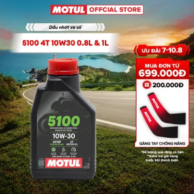 Dầu nhớt xe máy MOTUL 5100 4T 10W30 0.8L & 1L