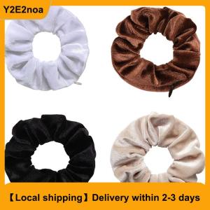 【Local shipping】 Portable Hidden Safe Sight Secret Hair Tie Storage Case Hair Scrunchie With Zipper Hide Key Cash Jewelry For Travel Outdoor