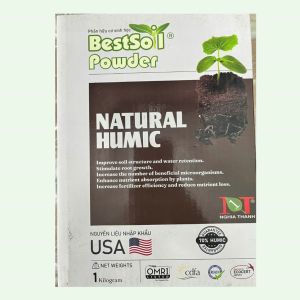 Phân Hữu Cơ Sinh Học BestSoil Powder 70% Humic – Nguyên Liệu Nhập Khẩu USA – Gói 1KG – Nghĩa Thành