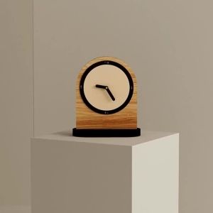 FFBH Nordic Desk Clocks Minimalist TV Stand Desk Clock Silent Bedroom Table Clock Decorations Study Office Desk Home Decor Ornament K7M2P