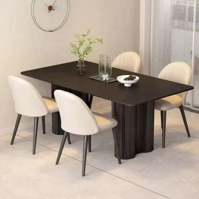 Sintered Stone Table Italian Style Modern Minimalist Black Rectangular Small Apartment​ 0ad26