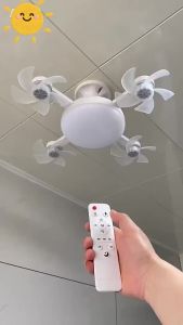E27 Ceiling Fan Invisible Remote Control Fan Light 2 IN 1 LED Ceiling Fan With Remote